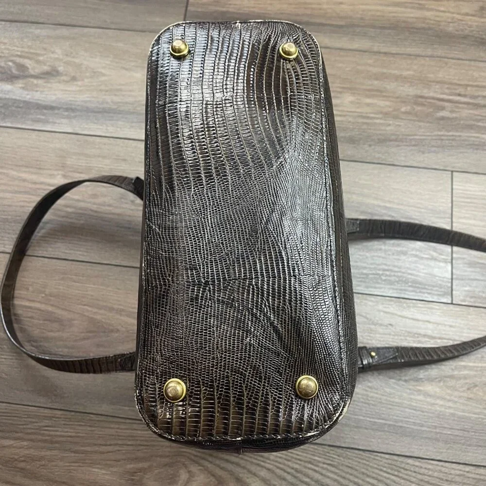 Brahmin Gold Medium Asher Tote Croc-Embossed Leather 16